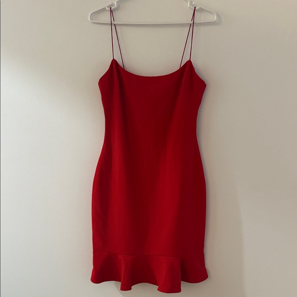 Likely Red Spaghetti Strap Mini Dress